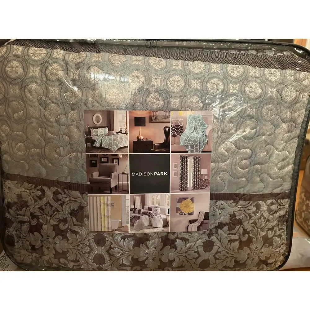 Madison Park Dartmouth 5 Piece Reversible Jacquard Bedspread Set Queen Size